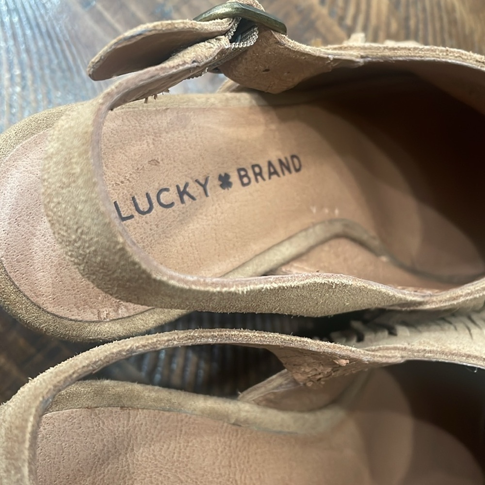 LUCKY BRAND Jeena Fringe Suede Wedges - Picture 8 of 16